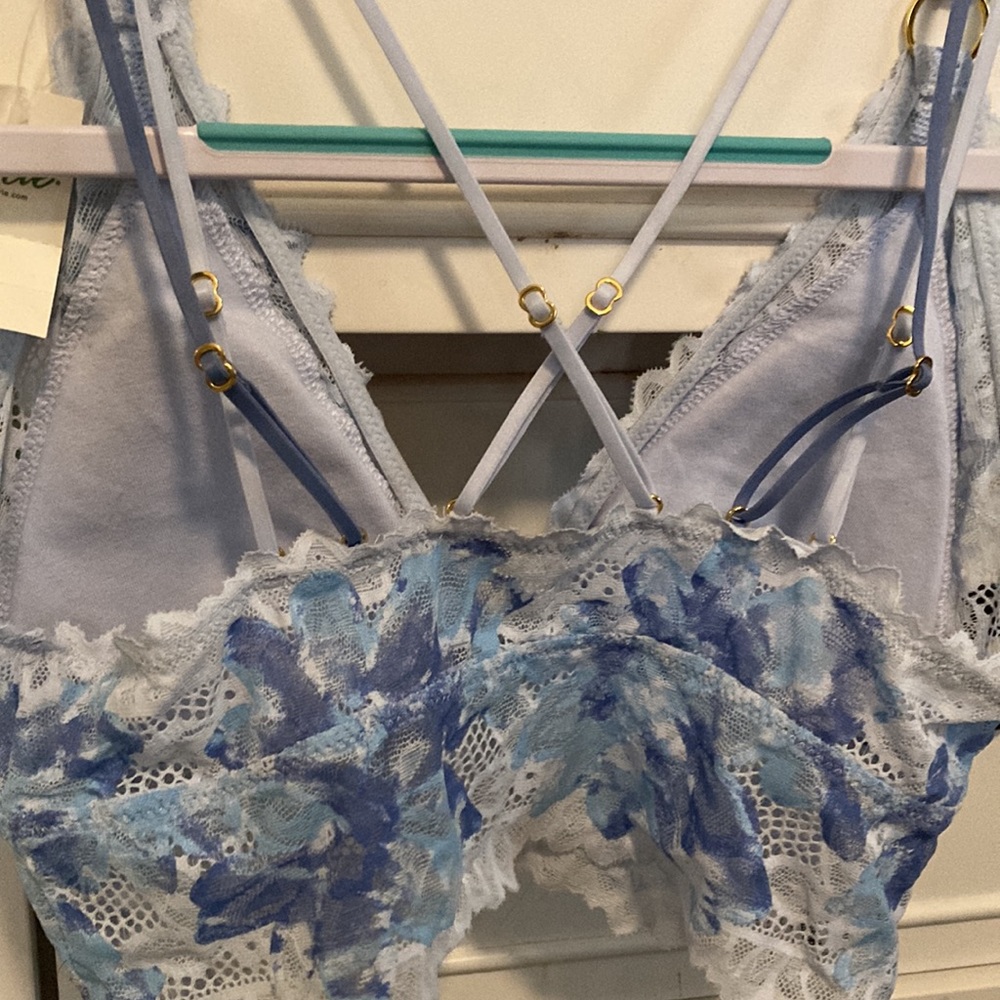 Aerie Blue Lace Bralette with Strappy Back - Picture 4 of 4